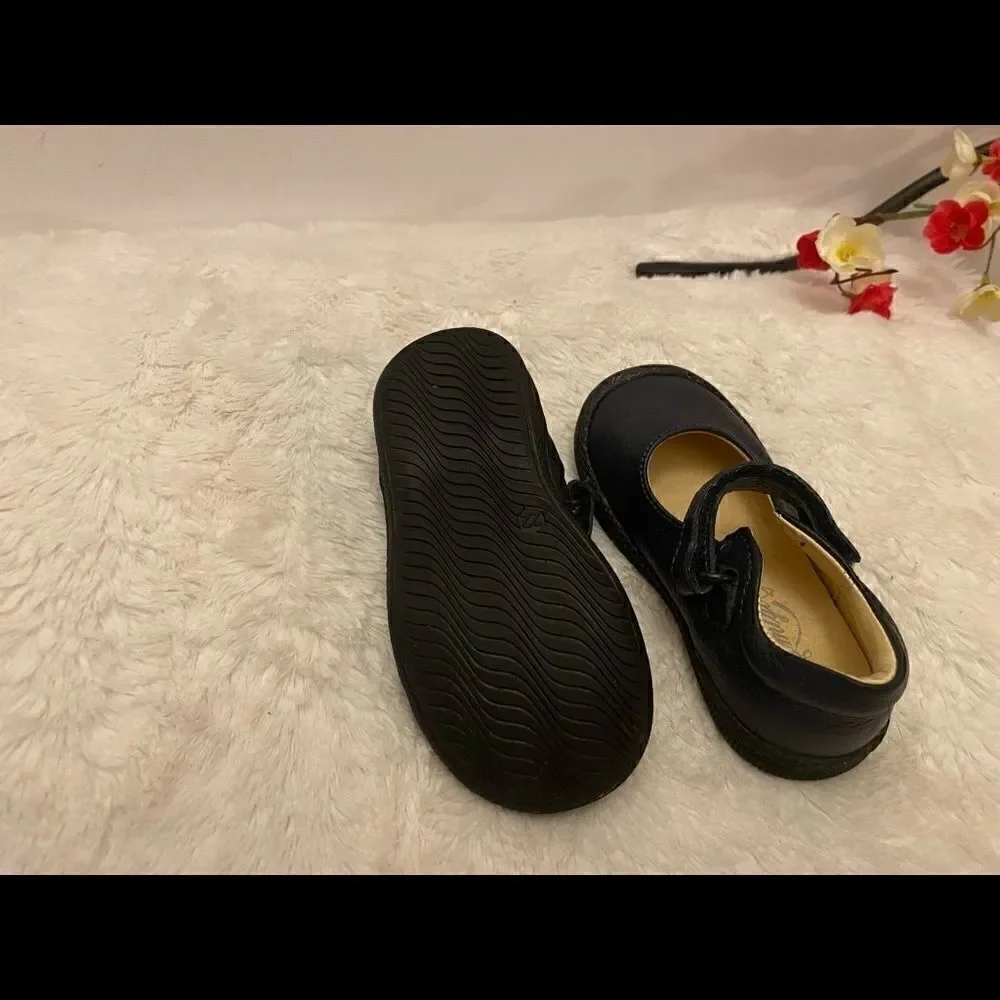 Primigi leather Mary Janes navy Blue shoes 5.5
